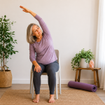 Hear about the benefits of chair yoga Sign ;up to do some free chair yoga videos.